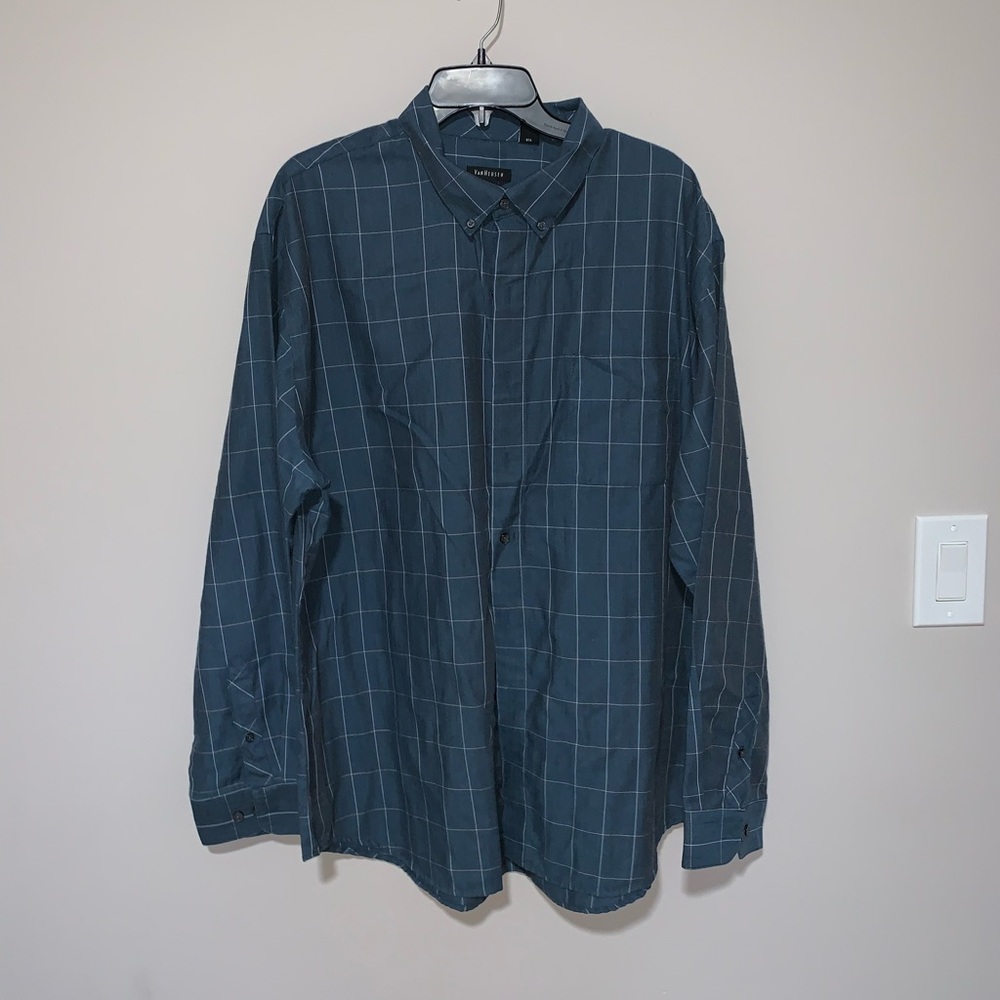 Van Heusen Blue Casual Button Down Shirt XXL